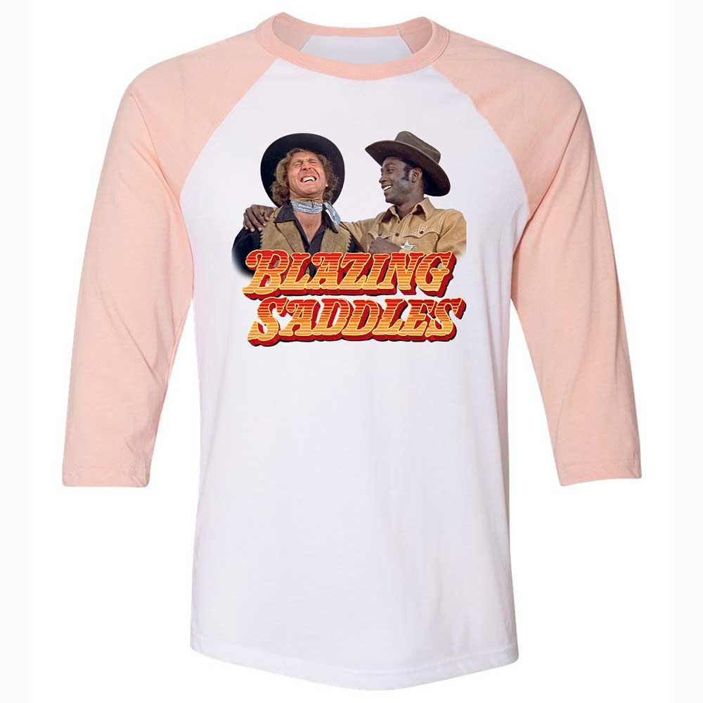 Unisex 3/4 Baseball Tee - X5F81FTU - White/Heather Peach - 5