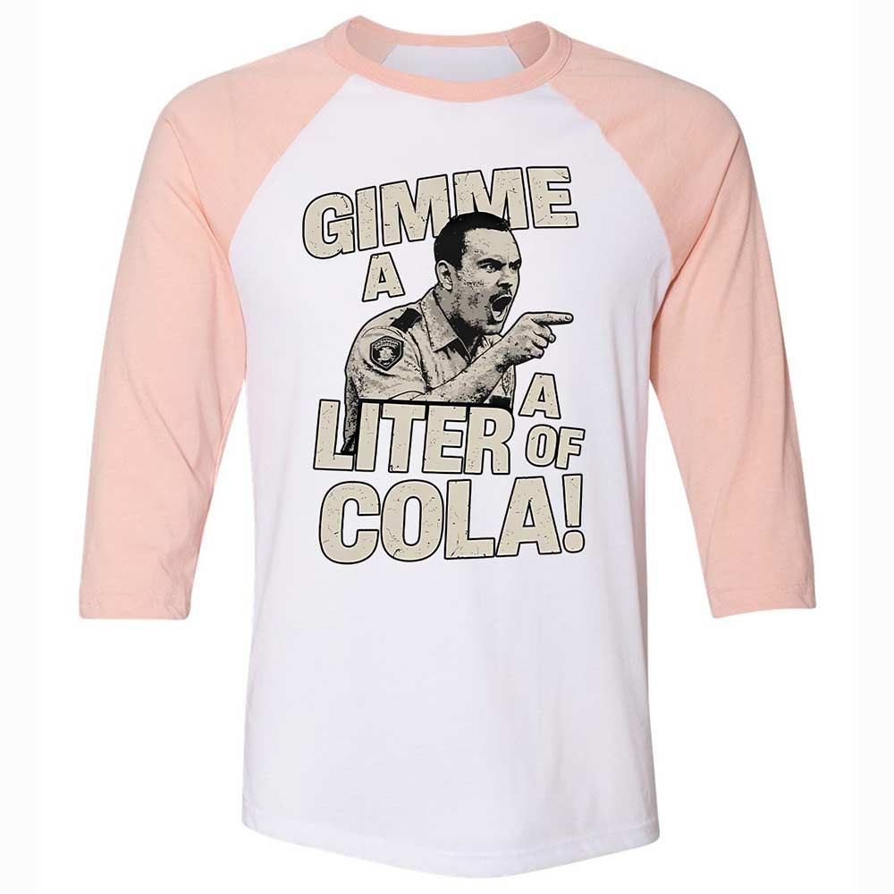 Unisex 3/4 Baseball Tee - WLY8JJU1 - White/Heather Peach - 5