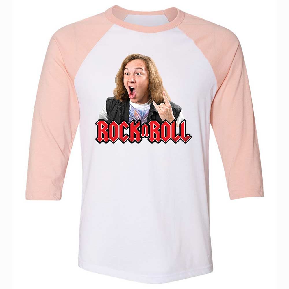 Unisex 3/4 Baseball Tee - DCXYUXAK - White/Heather Peach - 5