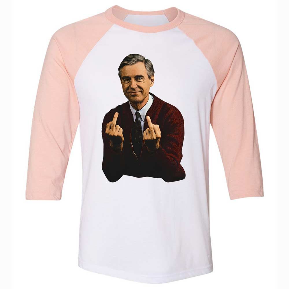 Unisex 3/4 Baseball Tee - ETKE67LB - White/Heather Peach - 5