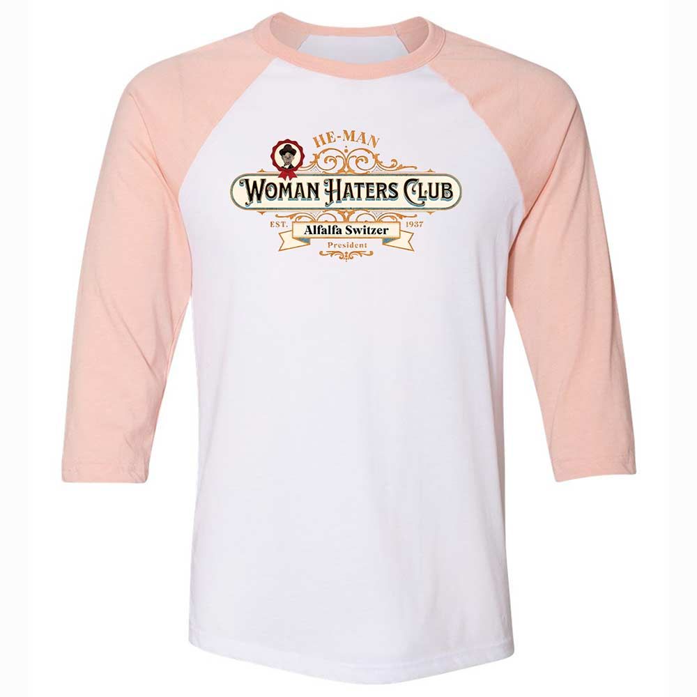 Unisex 3/4 Baseball Tee - L5EJCTDA - White/Heather Peach - 5
