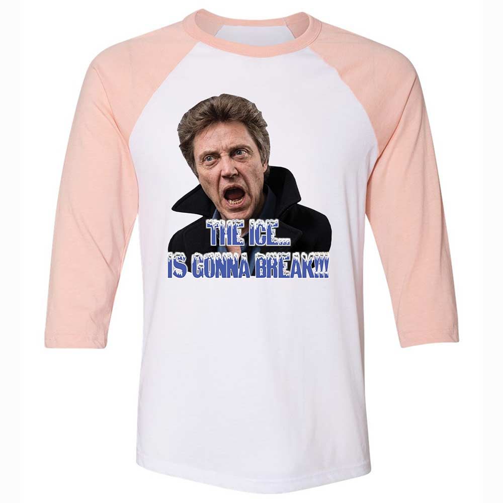 Unisex 3/4 Baseball Tee - 7AYBW49D - White/Heather Peach - 5