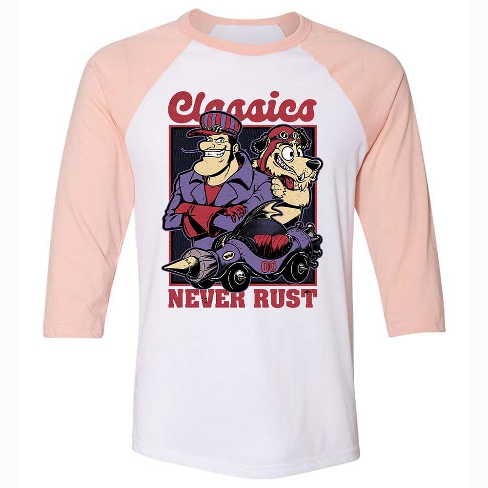 Unisex 3/4 Baseball Tee - 9JSKM9TL - White/Heather Peach - 5