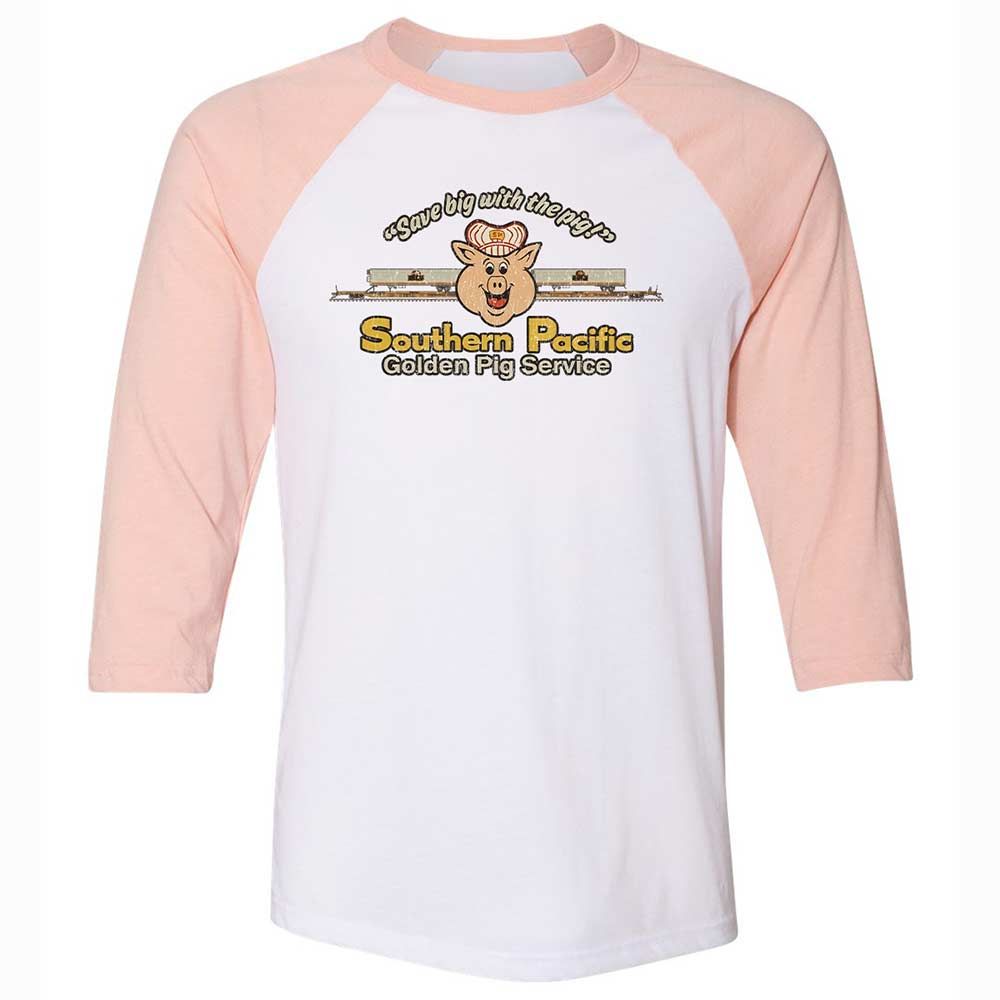 Unisex 3/4 Baseball Tee - 5N9WTPJJ - White/Heather Peach - 5