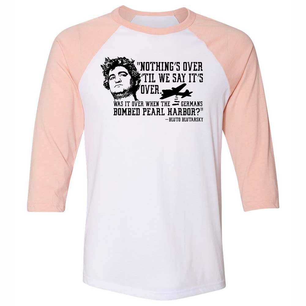 Unisex 3/4 Baseball Tee - LRTWSJND - White/Heather Peach - 5