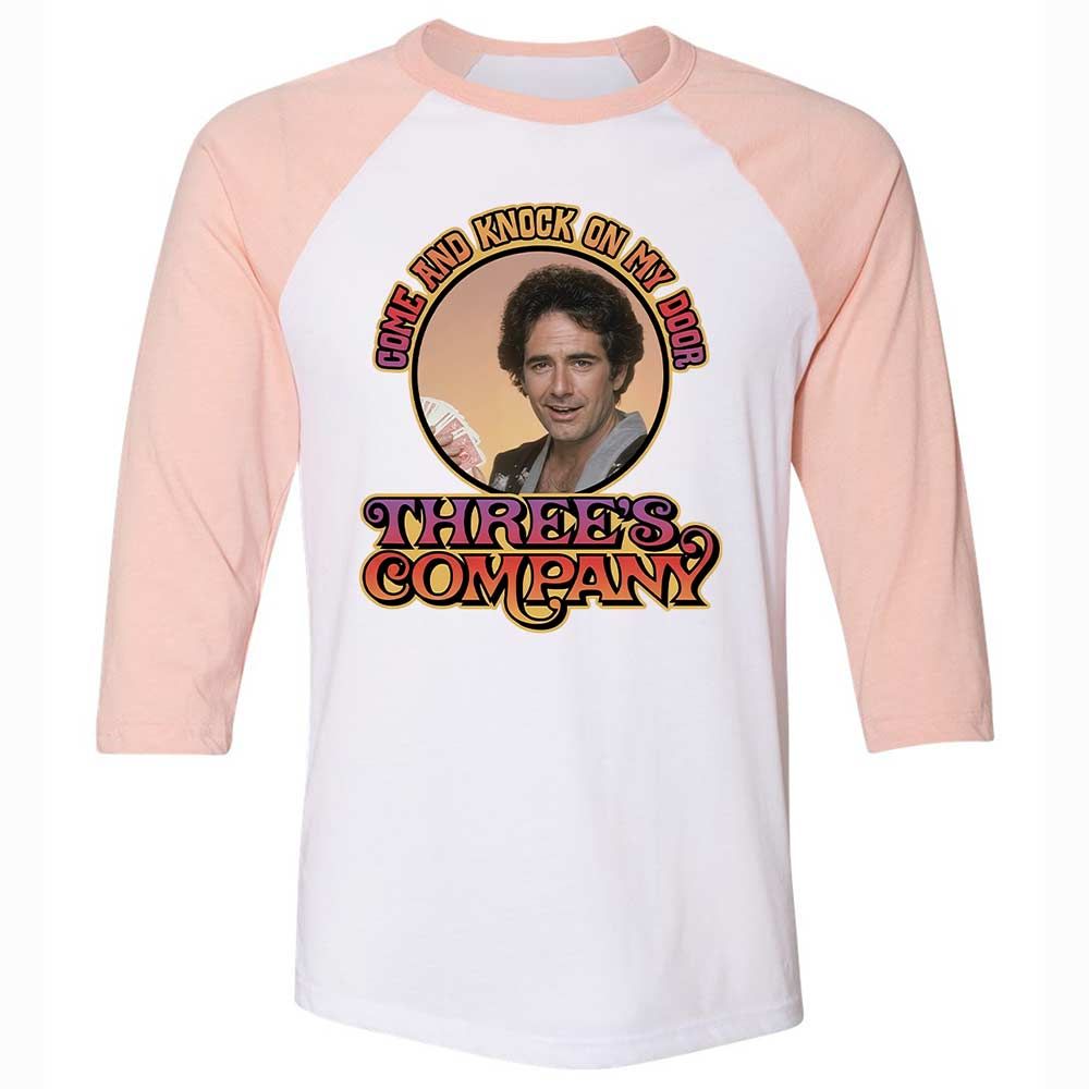 Unisex 3/4 Baseball Tee - NEF6QQEA - White/Heather Peach - 5