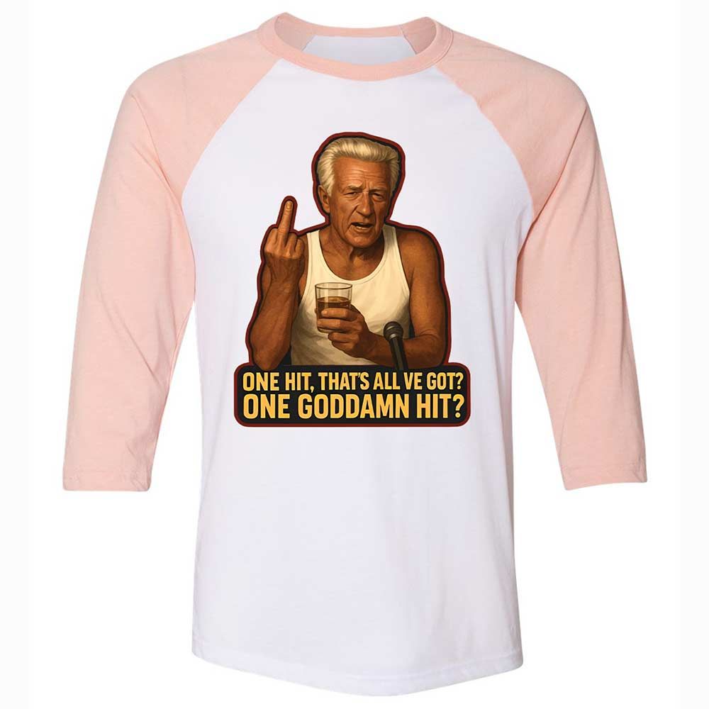 Unisex 3/4 Baseball Tee - 7VQH3C58 - White/Heather Peach - 5