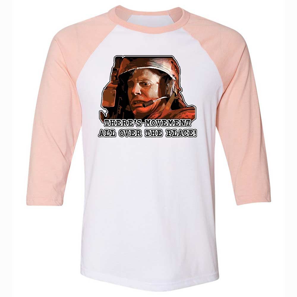 Unisex 3/4 Baseball Tee - HT33EYMQ - White/Heather Peach - 5