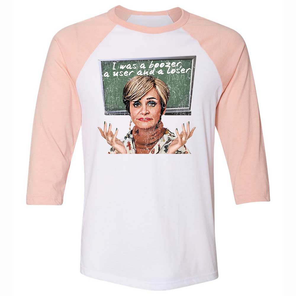 Unisex 3/4 Baseball Tee - X8Y7PK54 - White/Heather Peach - 5