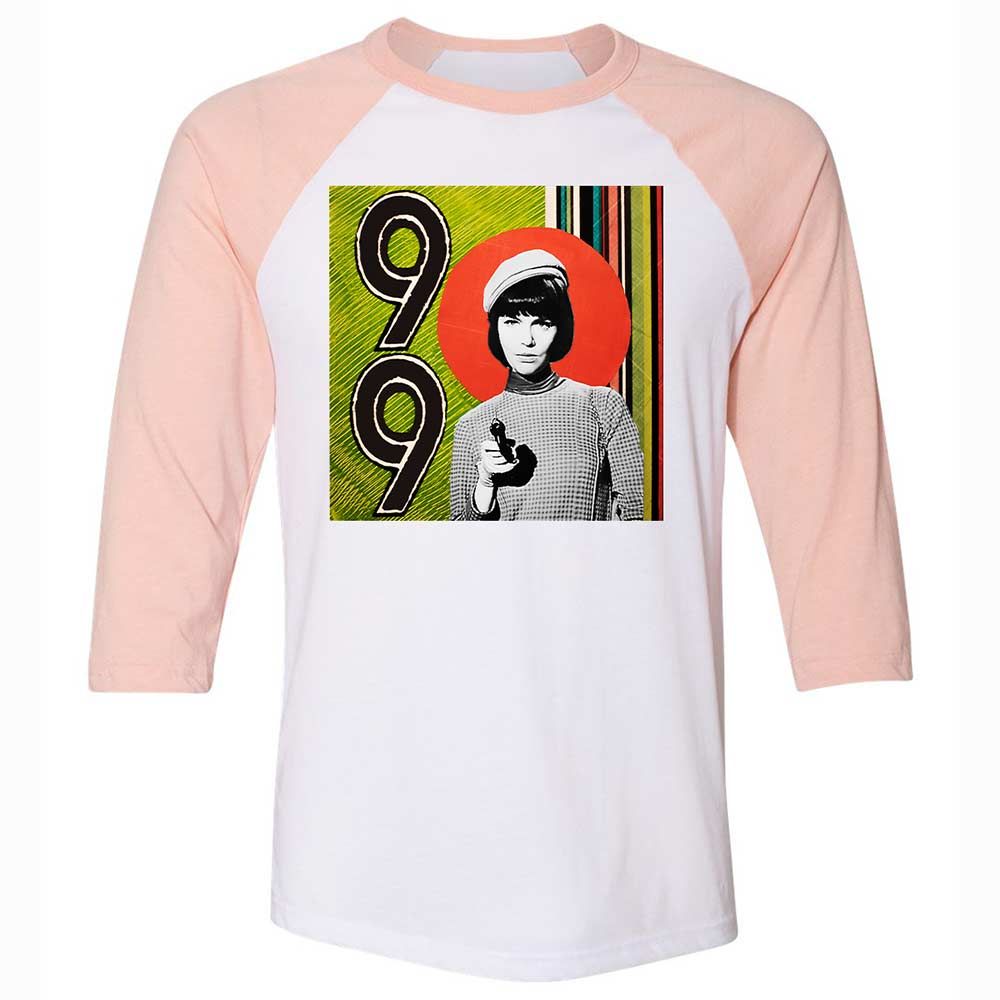 Unisex 3/4 Baseball Tee - X2ESFK5T - White/Heather Peach - 5