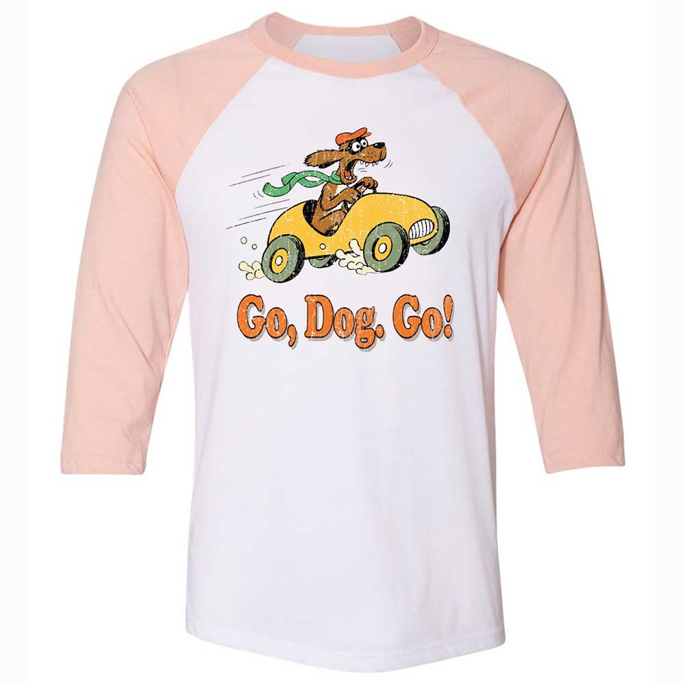 Unisex 3/4 Baseball Tee - L848D3ZR - White/Heather Peach - 5