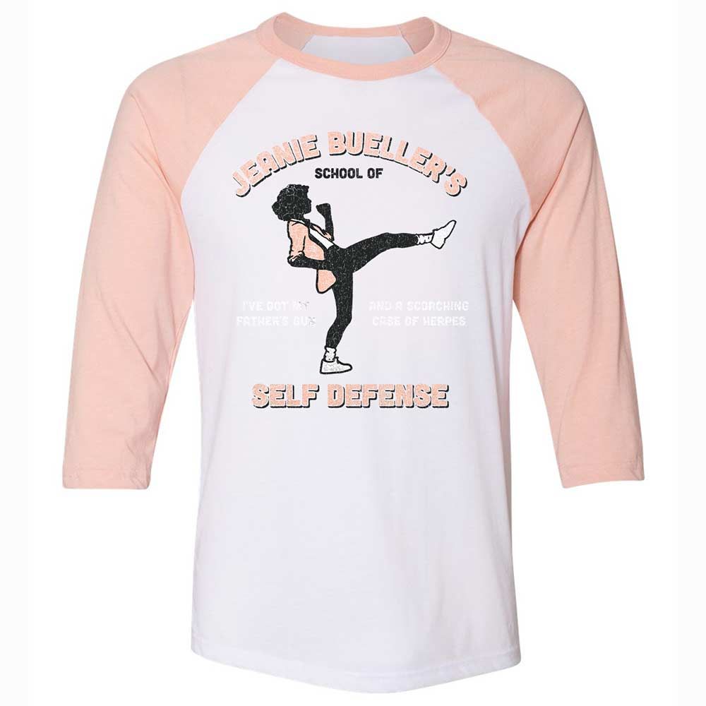 Unisex 3/4 Baseball Tee - 84ZSSEPN - White/Heather Peach - 5