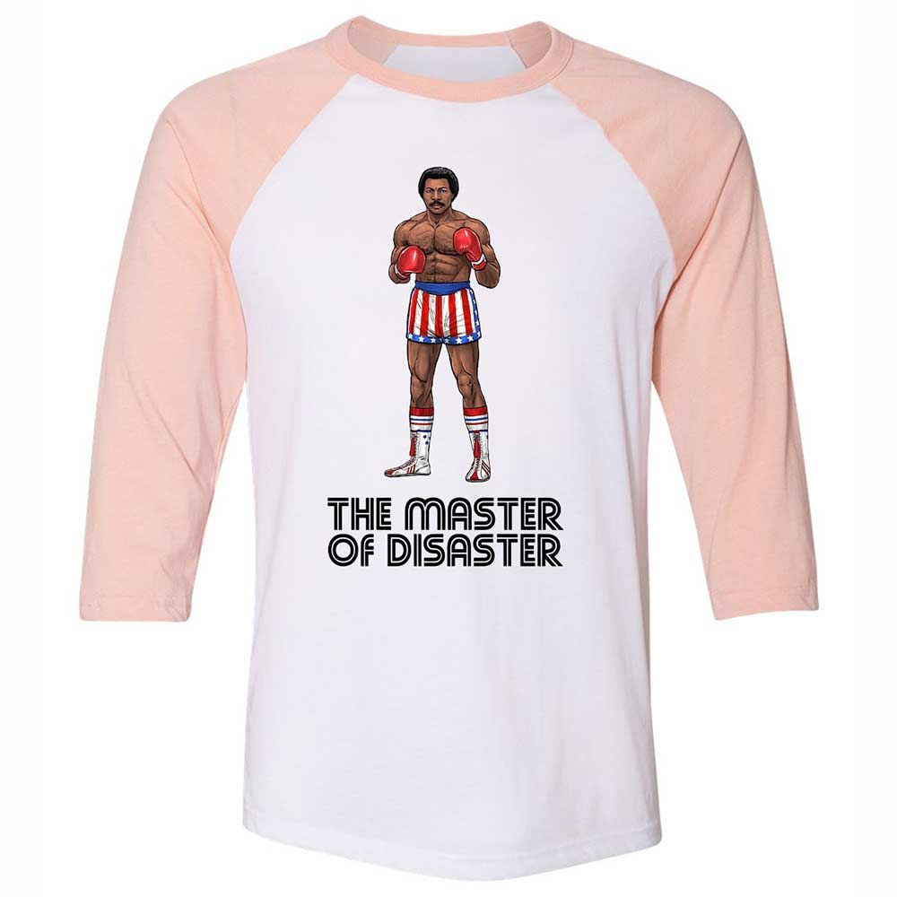 Unisex 3/4 Baseball Tee - CWBFW3L8 - White/Heather Peach - 5