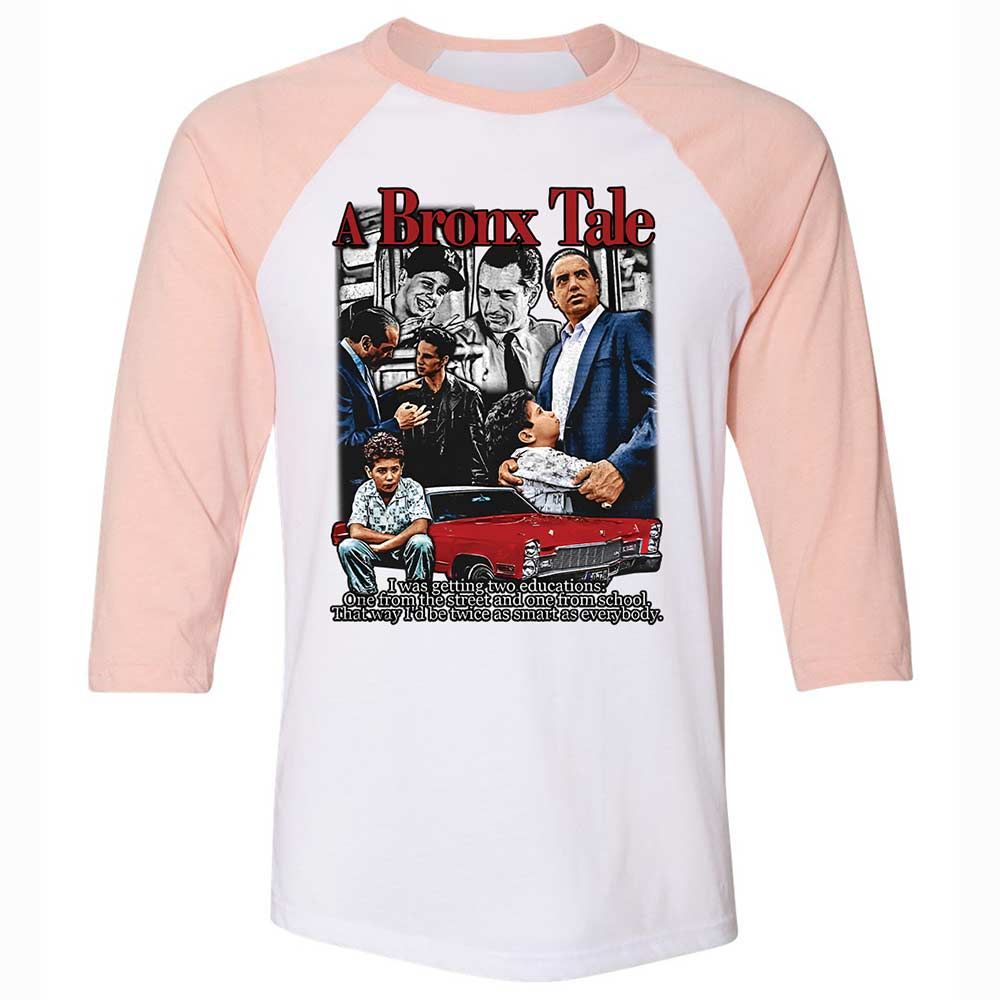 Unisex 3/4 Baseball Tee - 3GR9DZ33 - White/Heather Peach - 5