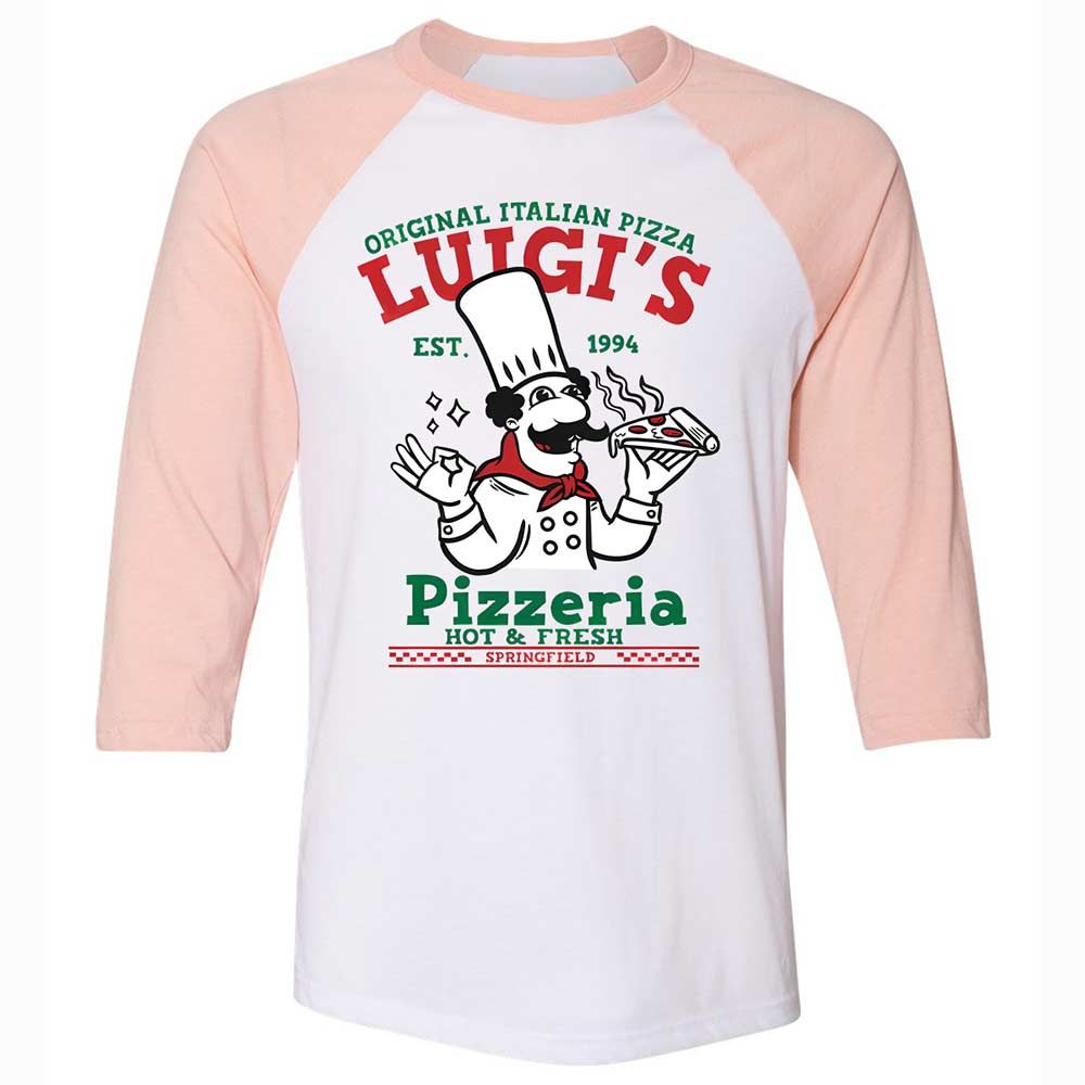 Unisex 3/4 Baseball Tee - WJ264AFE - White/Heather Peach - 5