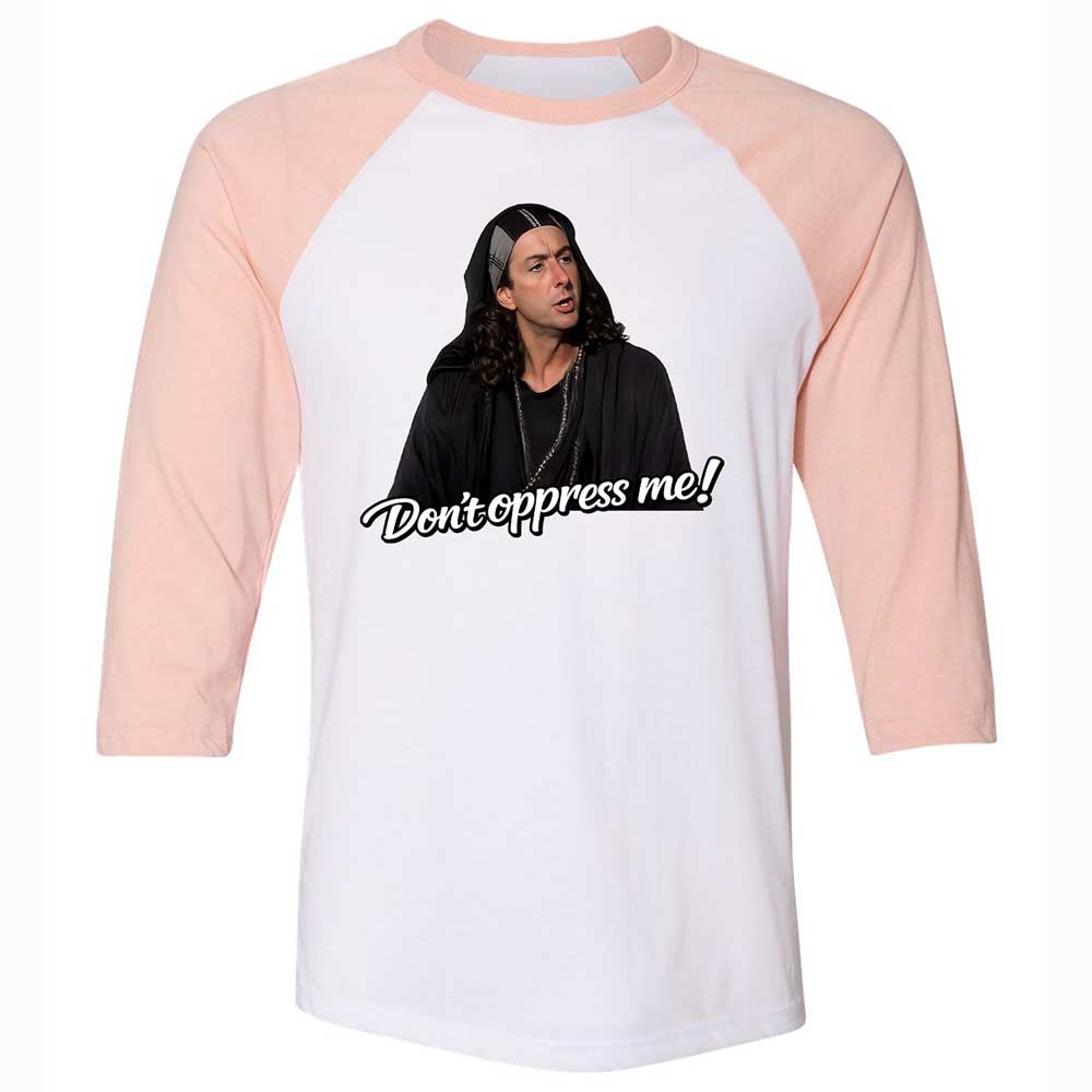 Unisex 3/4 Baseball Tee - EQFU1XTX - White/Heather Peach - 5