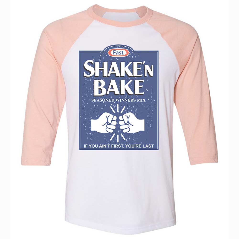 Unisex 3/4 Baseball Tee - AYGZNPYP - White/Heather Peach - 5