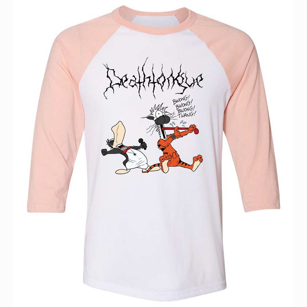 Unisex 3/4 Baseball Tee - 1TZZGJ3P - White/Heather Peach - 5