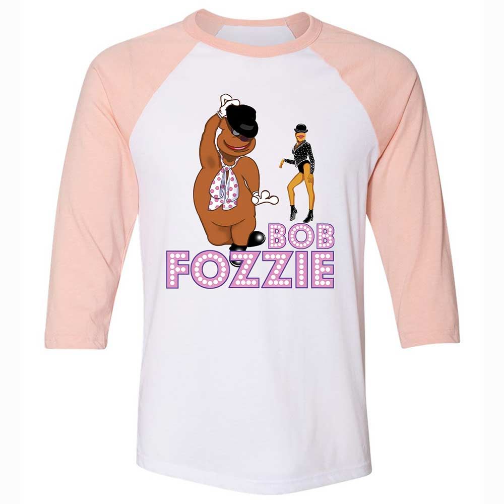 Unisex 3/4 Baseball Tee - TA7BLWBK - White/Heather Peach - 5