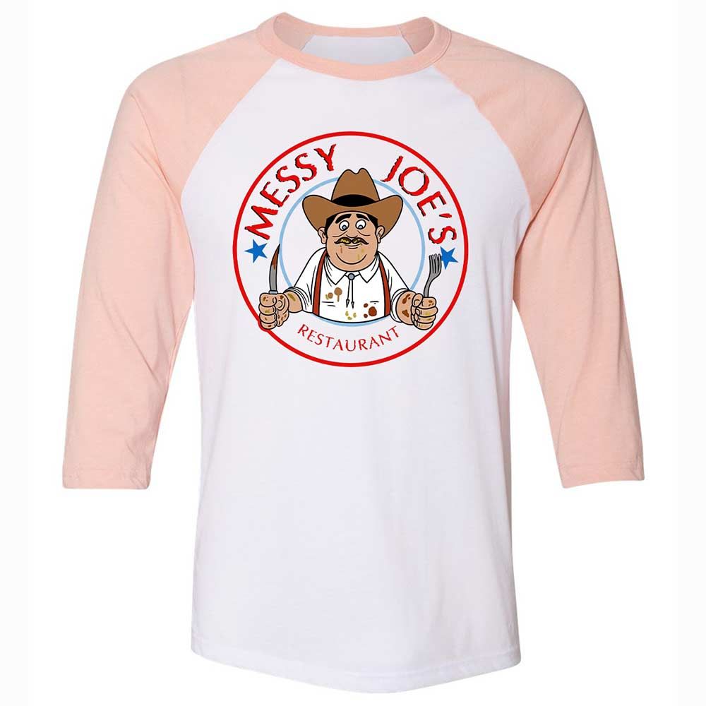 Unisex 3/4 Baseball Tee - E2U1ZTQK - White/Heather Peach - 5