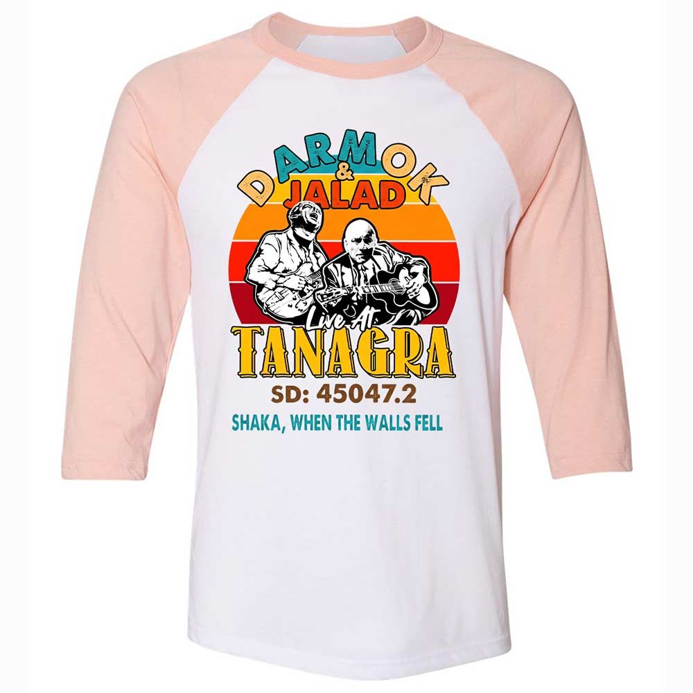 Unisex 3/4 Baseball Tee - 265KY4NY - White/Heather Peach - 5
