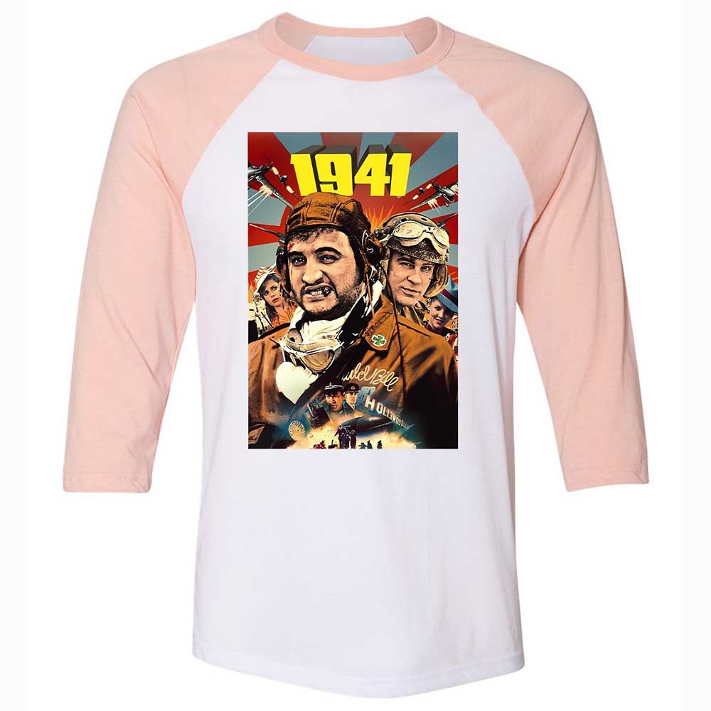 Unisex 3/4 Baseball Tee - 1KP7VQMJ - White/Heather Peach - 5