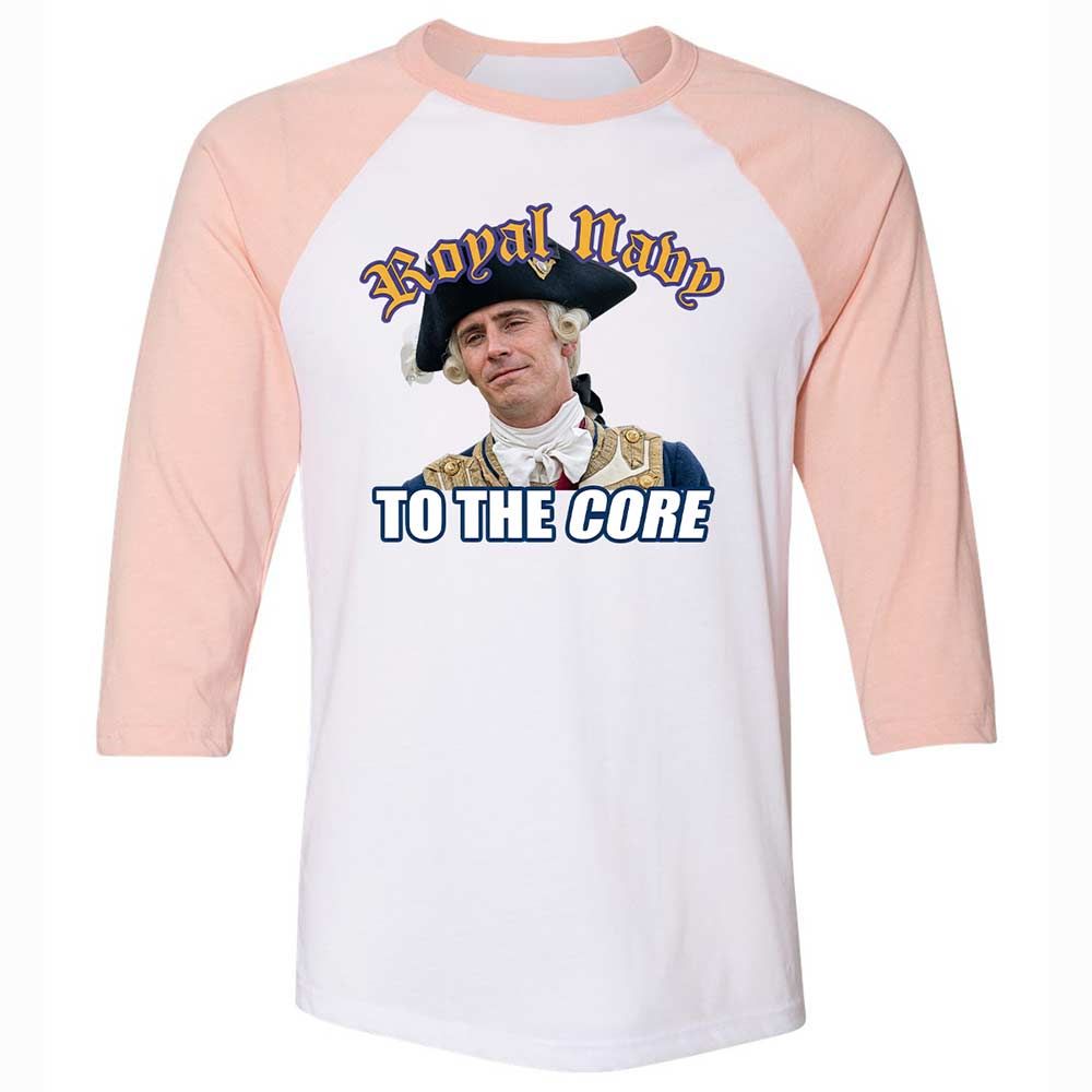 Unisex 3/4 Baseball Tee - EKJE3359 - White/Heather Peach - 5