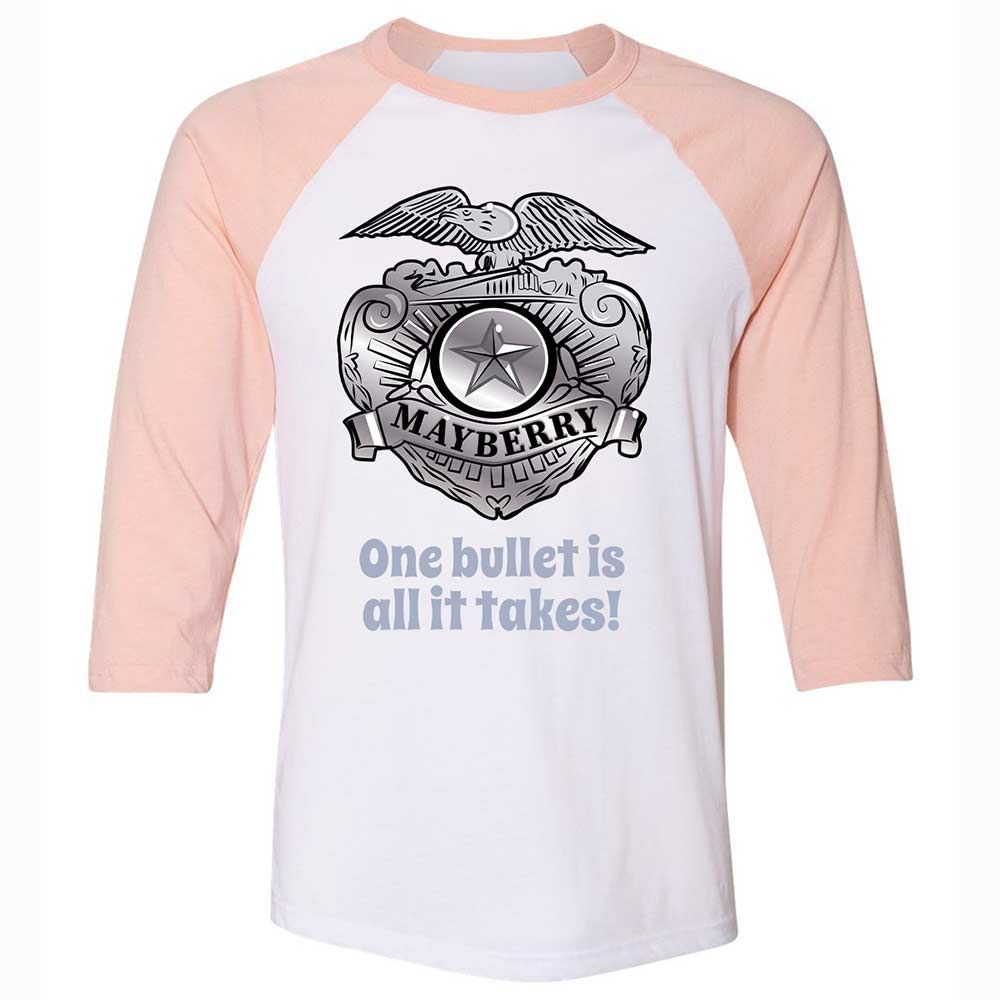 Unisex 3/4 Baseball Tee - 5TZJB6SZ - White/Heather Peach - 5