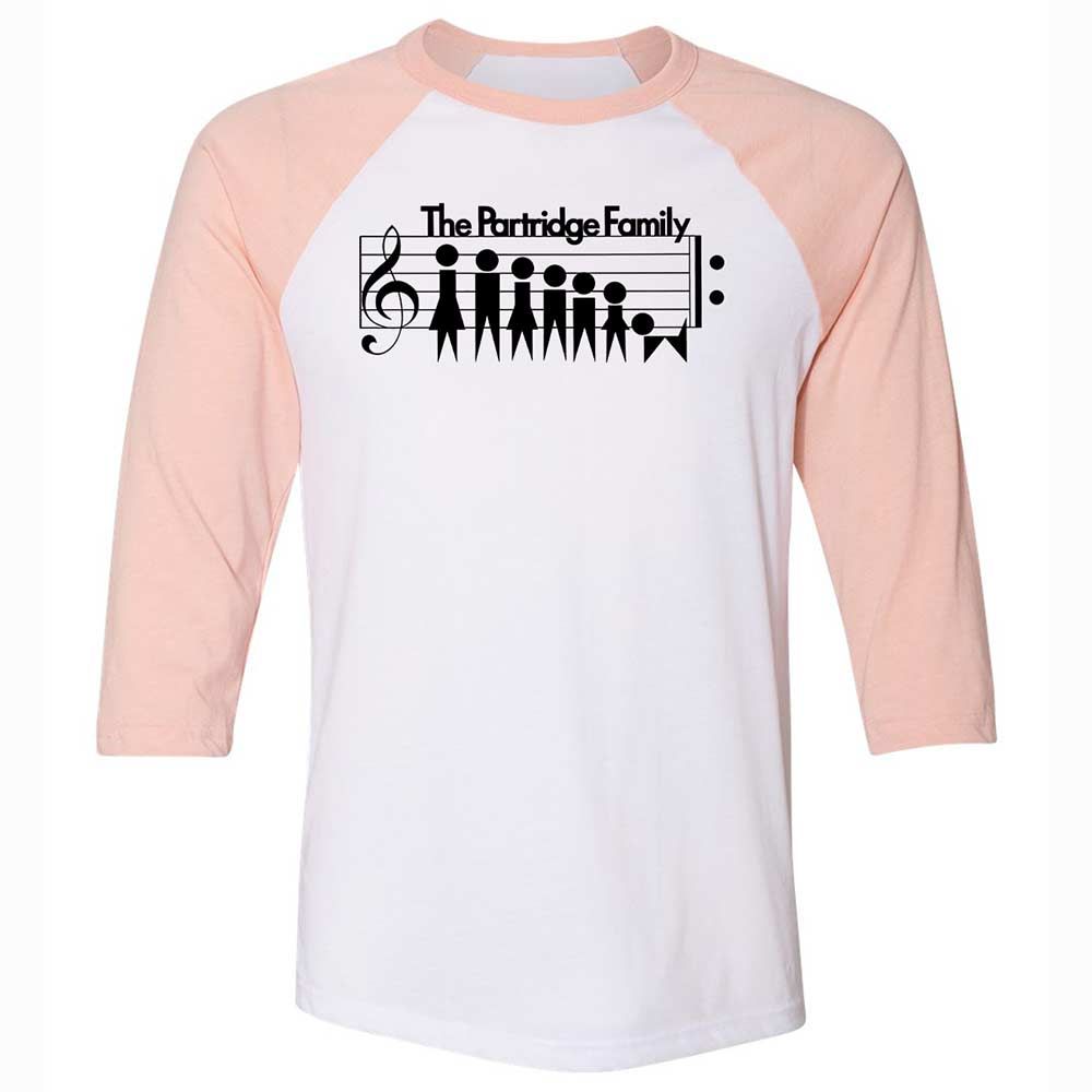 Unisex 3/4 Baseball Tee - CFW8XB2C - White/Heather Peach - 5