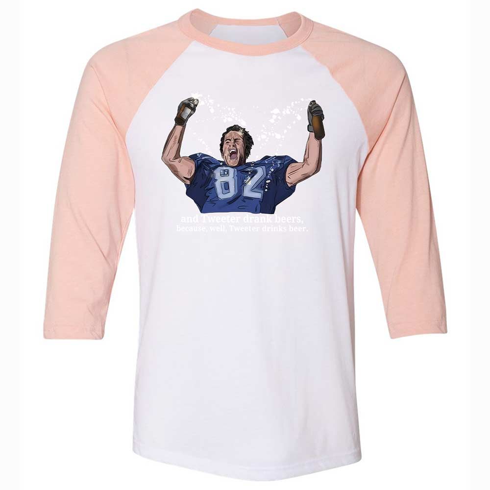 Unisex 3/4 Baseball Tee - 9LGMM1S7 - White/Heather Peach - 5