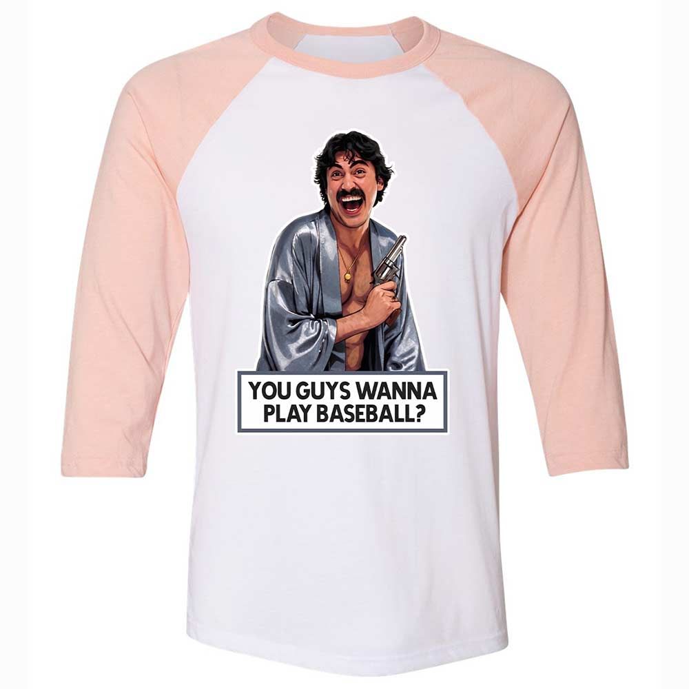 Unisex 3/4 Baseball Tee - GWMLCX81 - White/Heather Peach - 5