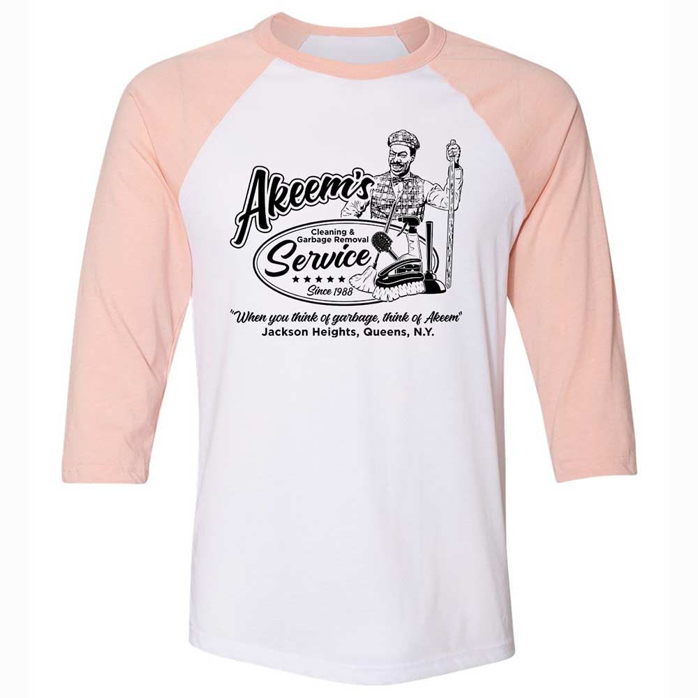 Unisex 3/4 Baseball Tee - 9KUZ4YYK - White/Heather Peach - 5