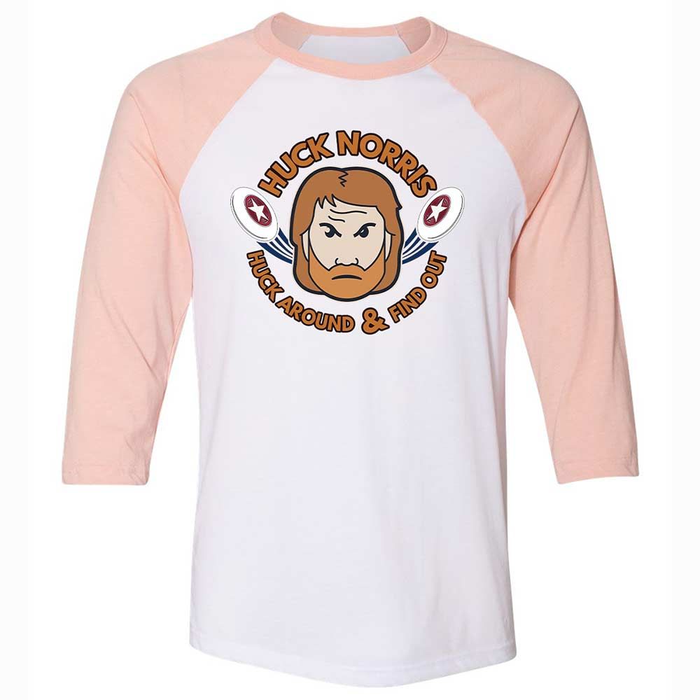 Unisex 3/4 Baseball Tee - 7B5X4BLF - White/Heather Peach - 5