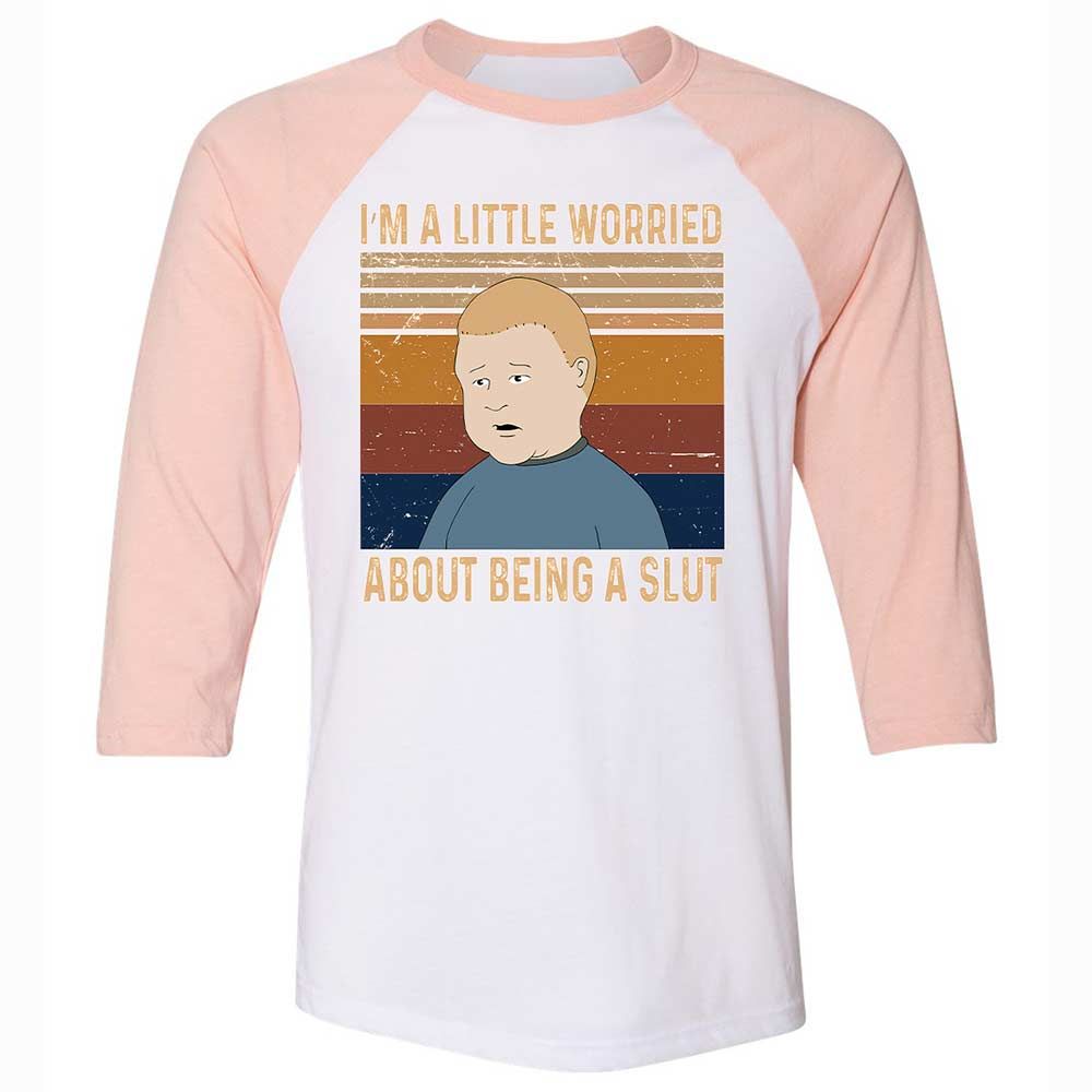 I'm a Little Worried About Being a Slut - White/Heather Peach - 5