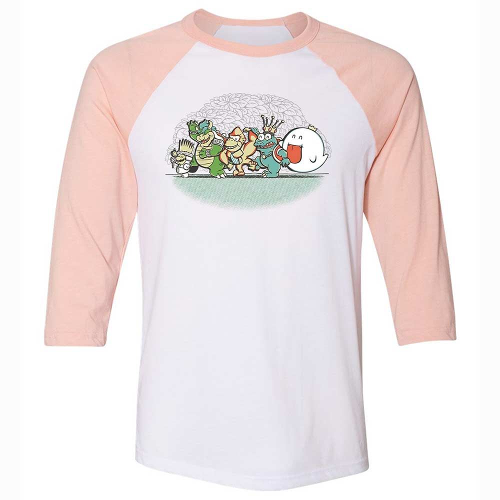 Unisex 3/4 Baseball Tee - 36AB46UH - White/Heather Peach - 5