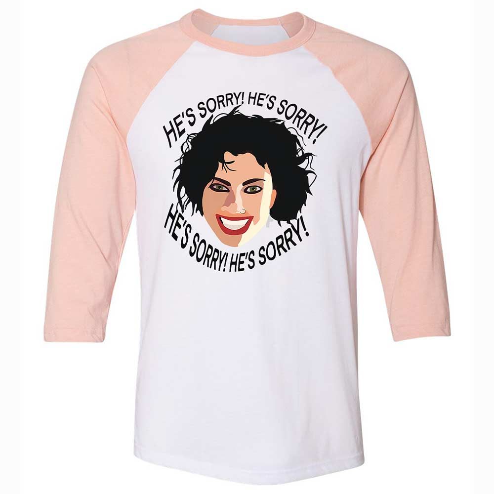 Unisex 3/4 Baseball Tee - XRKF3ZXR - White/Heather Peach - 5