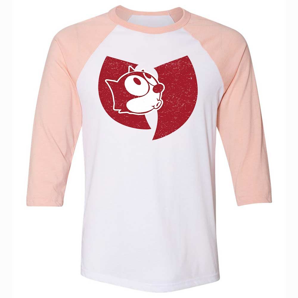 Unisex 3/4 Baseball Tee - JY3F35M1 - White/Heather Peach - 5