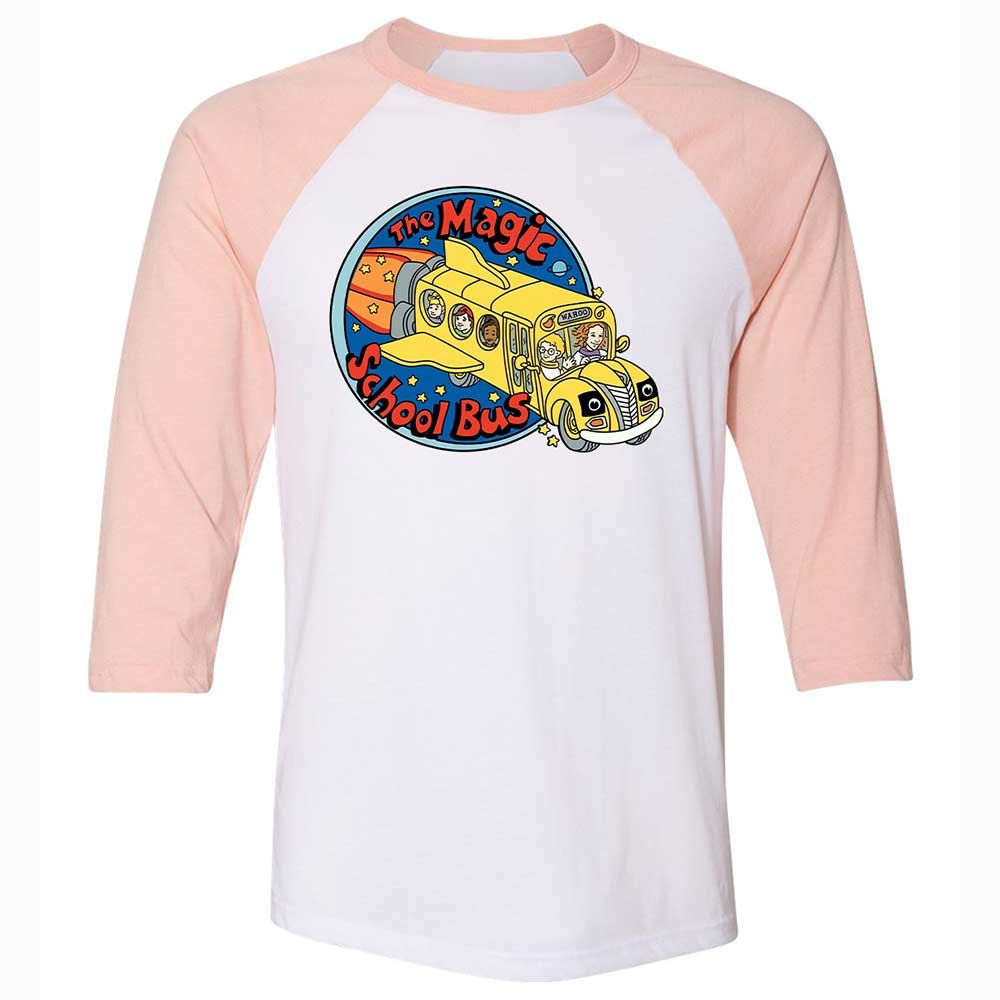 Unisex 3/4 Baseball Tee - 348BUMC6 - White/Heather Peach - 5