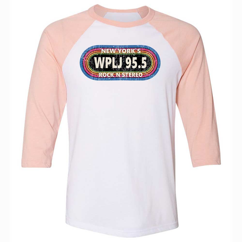Unisex 3/4 Baseball Tee - UVE7JNBG - White/Heather Peach - 5