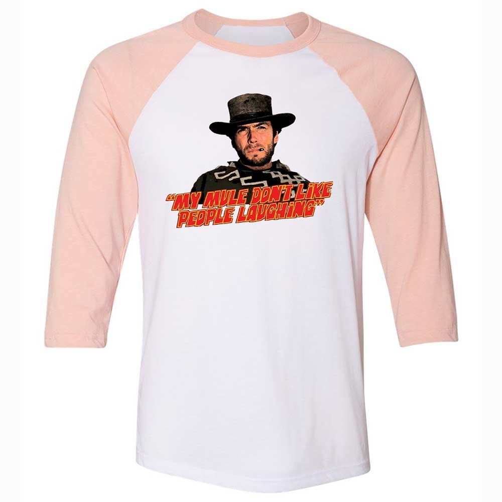 Unisex 3/4 Baseball Tee - J1MKGGG8 - White/Heather Peach - 5