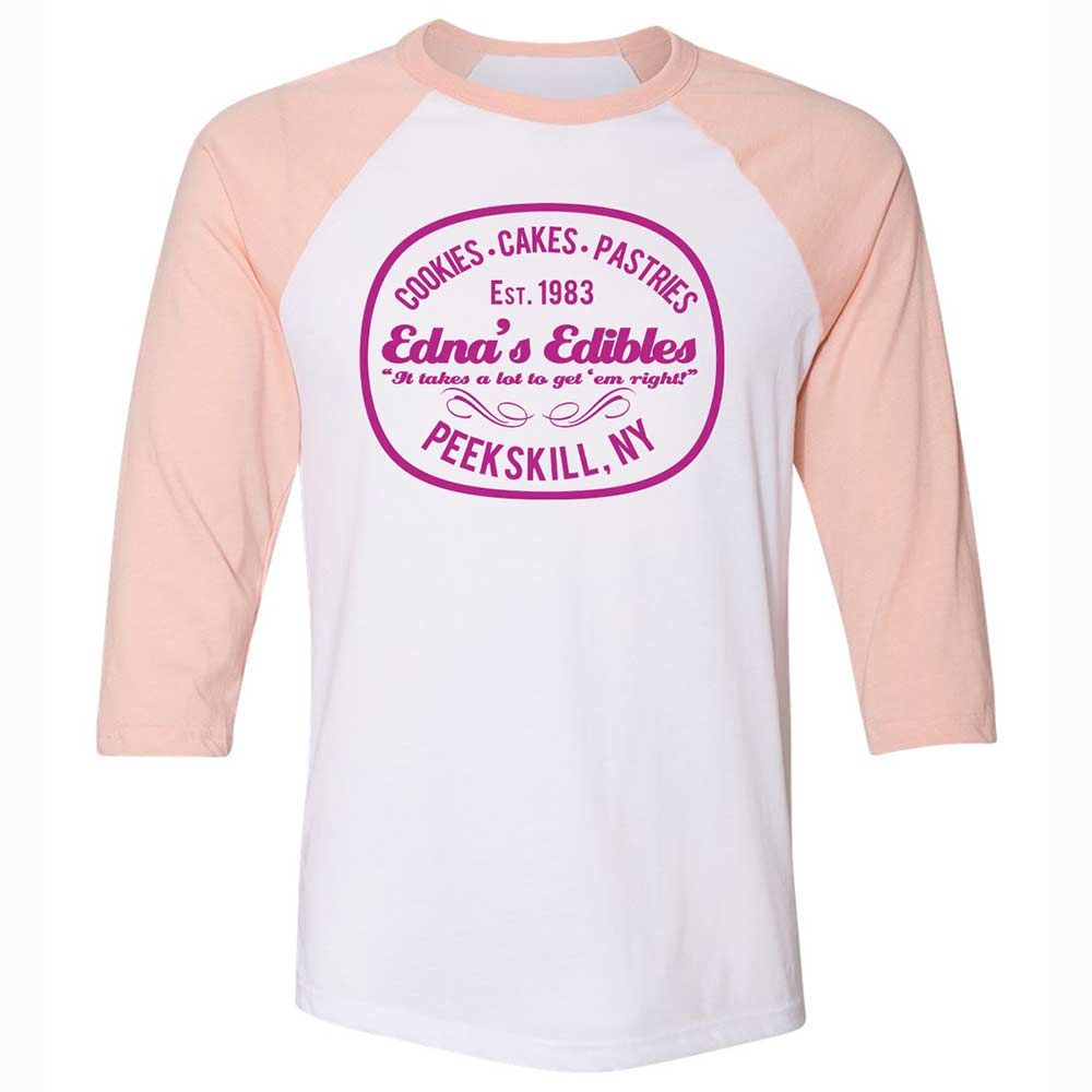 Unisex 3/4 Baseball Tee - T46LYMJ9 - White/Heather Peach - 5