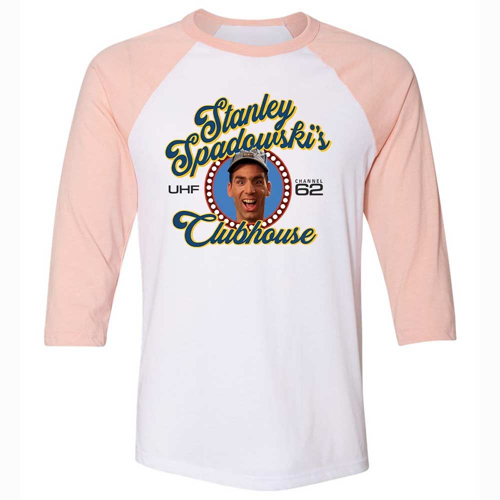 Unisex 3/4 Baseball Tee - R5JFY9ZZ - White/Heather Peach - 5