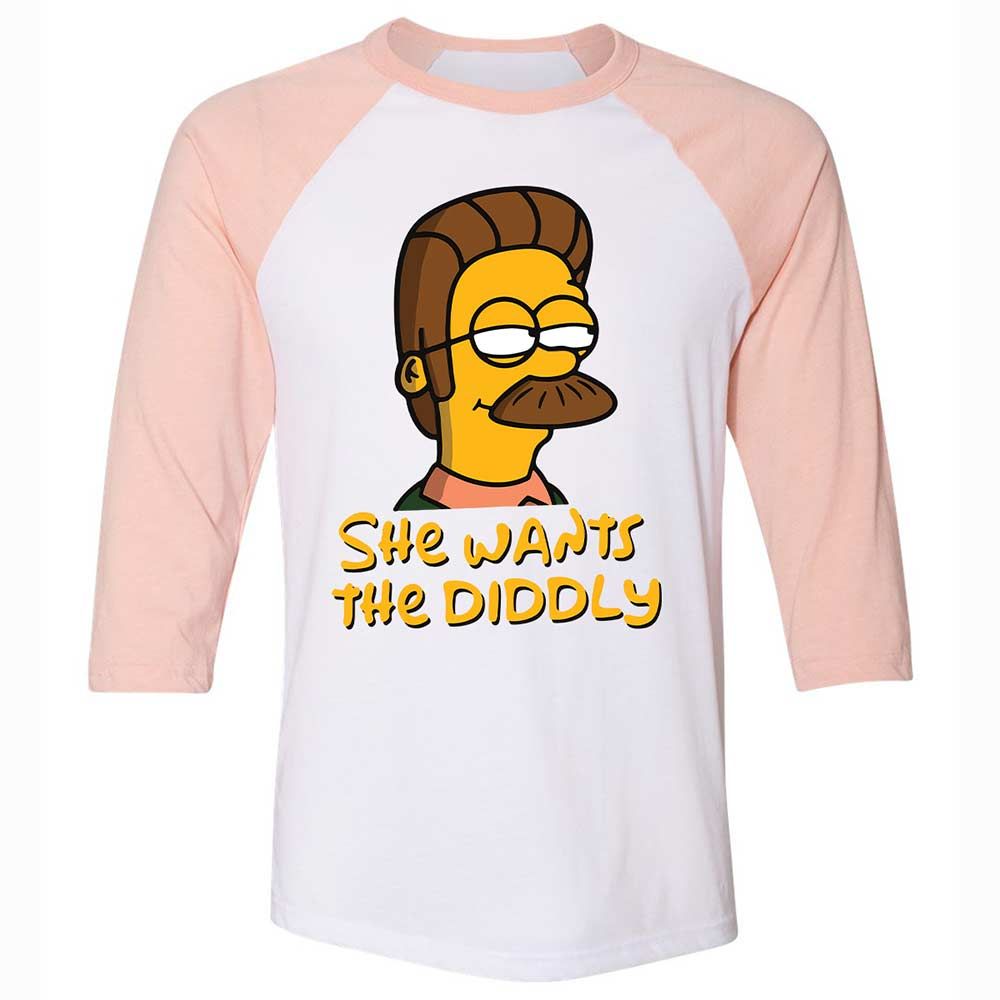 She Wants The Diddly - White/Heather Peach - 5