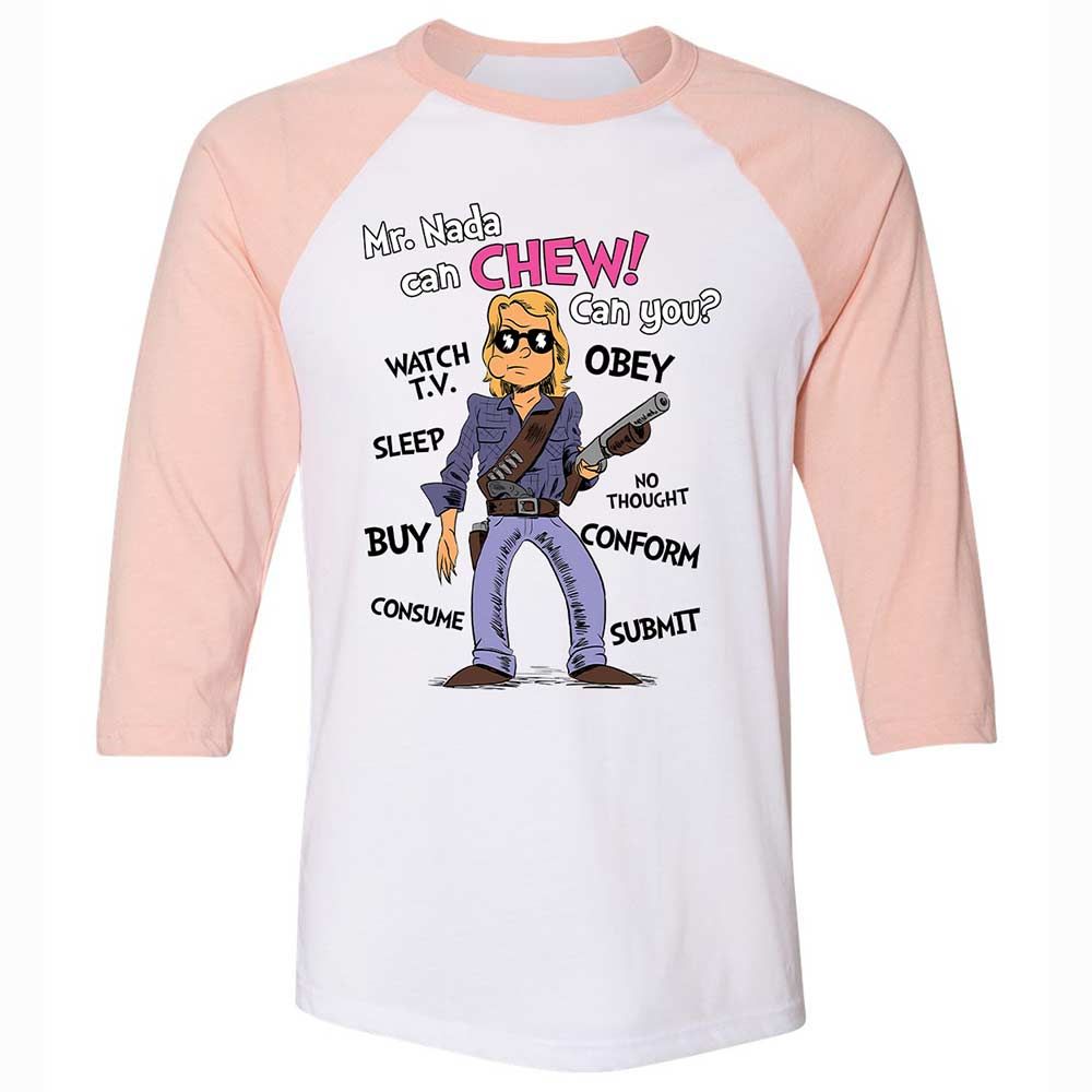 I have come here to chew bubblegum and kick ass - White/Heather Peach - 5