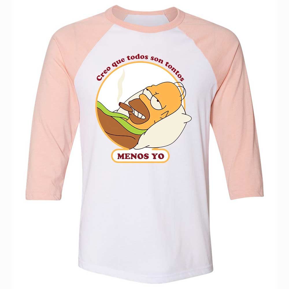 Everyone's stupid except me - White/Heather Peach - 5
