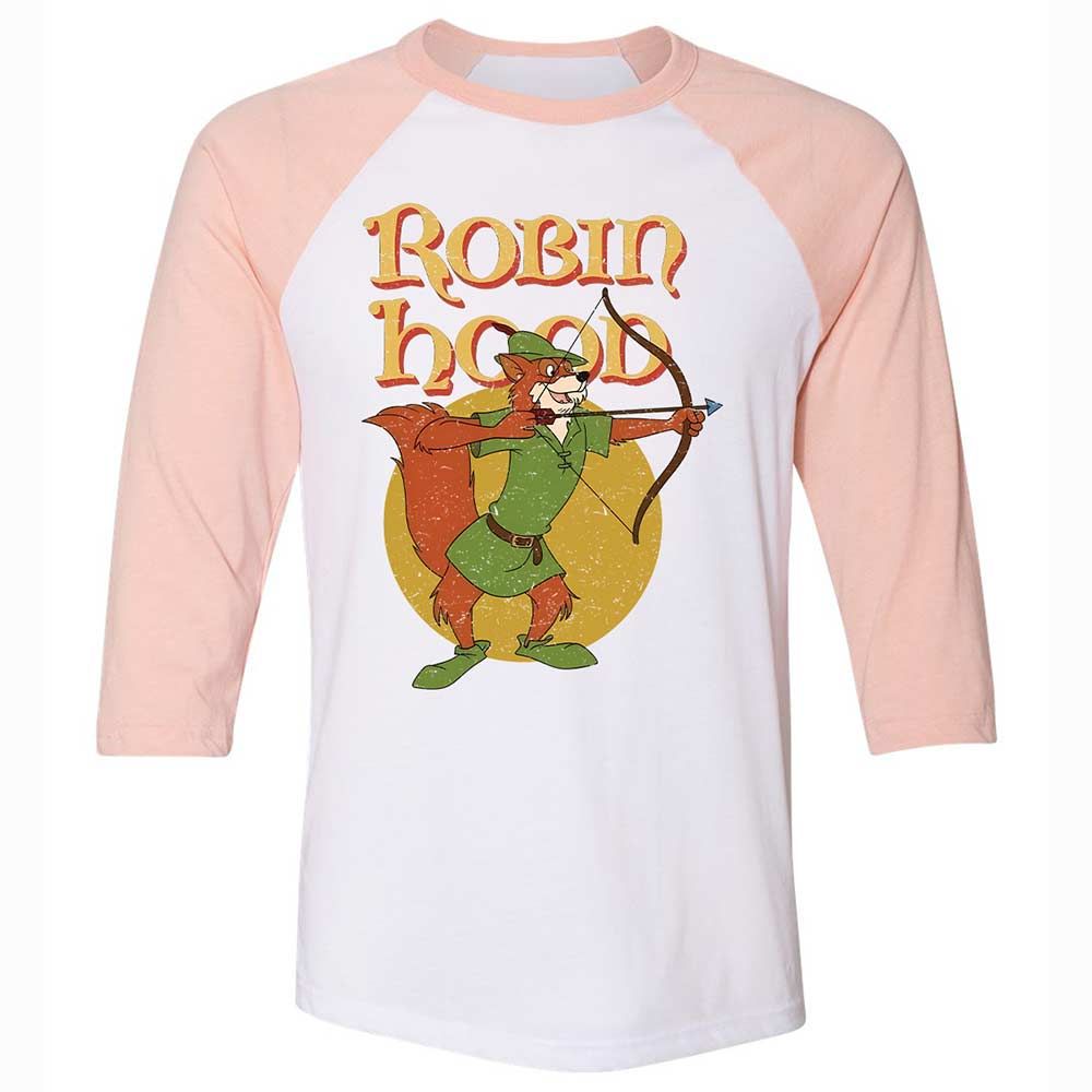 Unisex 3/4 Baseball Tee - BKK6D5LC - White/Heather Peach - 5