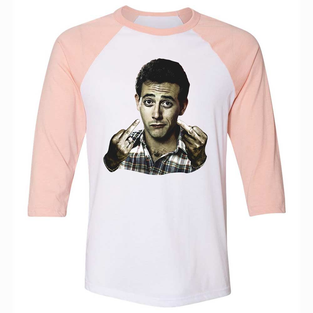 Unisex 3/4 Baseball Tee - GQDL9QPQ - White/Heather Peach - 5