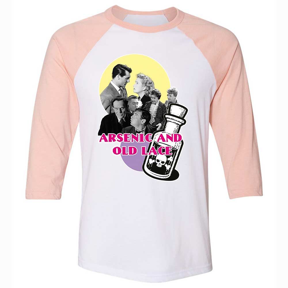 Unisex 3/4 Baseball Tee - XAB31J77 - White/Heather Peach - 5