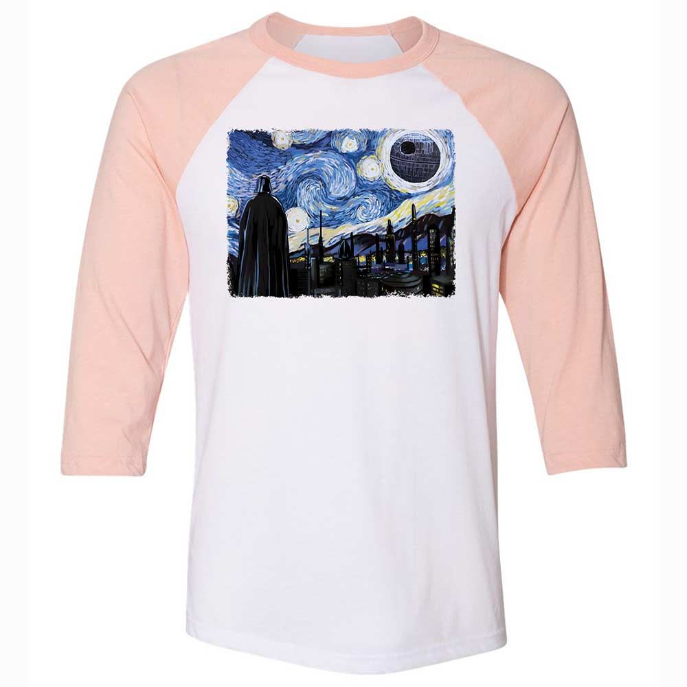 Unisex 3/4 Baseball Tee - 6Q4EQ1TC - White/Heather Peach - 5