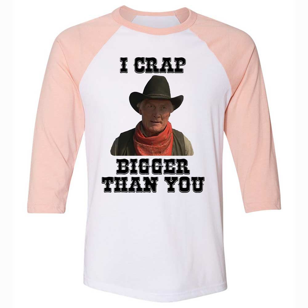 I Crap Bigger Than You - White/Heather Peach - 5